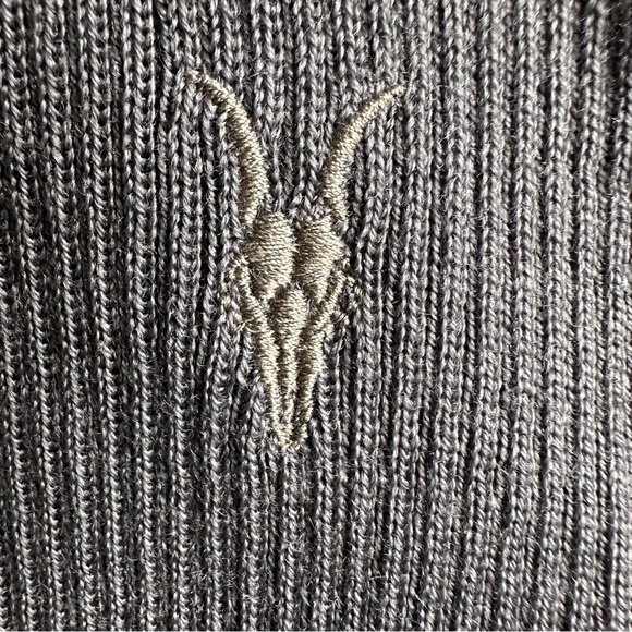 All Saints Women’s Gray Open-Front Cardigan Sweater 100% Merino - Picture 3 of 6